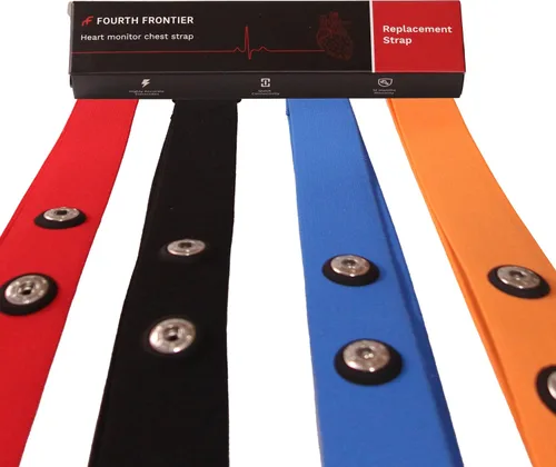 Miniatura 2 de Correa de repuesto para monitor de pecho de frecuencia cardíaca, compatible con Frontier X2 Wahoo Tickr Polar Garmin HRM Coospo Naranja