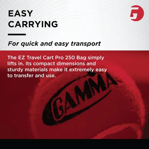 Miniatura 5 de GAMMA Sports EZ Travel Cart, Tennis & Pickleball Hopper, Padel, Portable Compact Design, Sturdy Lightweight Construction, EZ Bags, 150 or 250