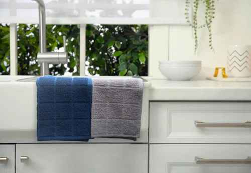Miniatura 5 de Paño de cocina y toalla de cocina de rizo 100% algodón, paquete de 6, toallas de cocina súper suaves y absorbentes, perfectas para limpieza