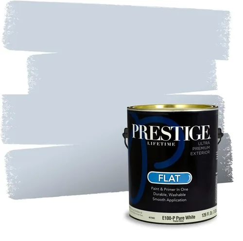 Miniatura 1540 de Pintura Exterior + imprimación PRESTIGE, todo-en-uno, 1 galón, acabado mate, color comparable al Valspar* Royal Gray* VS151-Gris real