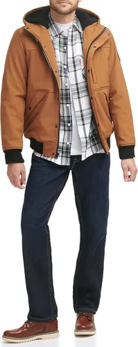 Miniatura 3 de Levi's Chaqueta bomber con capucha y forro de sherpa suave para hombre