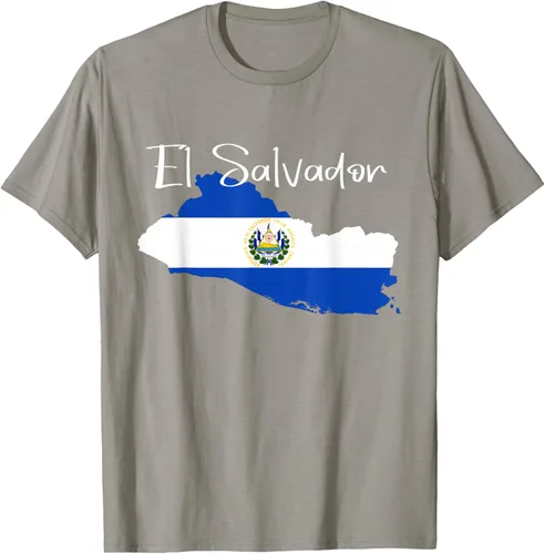Miniatura 33 de Camiseta con la bandera de El Salvador, mapa de El Salvador, camiseta de Salvador para mujer