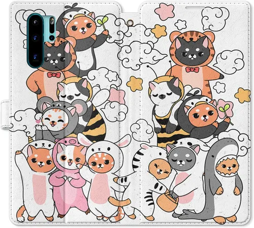 Miniatura 7 de Funda de repuesto para Huawei P30 Pro P30 Mate 30 Pro Mate 30 Mate 20 Pro Mate 20 Magnético Fast Food Art Salsa Folio Popcorn PU Cuero Tarjetero