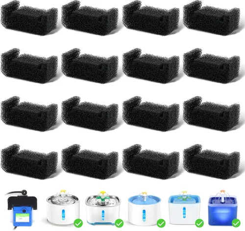 Miniatura 9 de Repuesto de filtro de fuente de agua para gatos, 4 filtros de fuente de gato de 5 pulgadas de diámetro con sistema de 3 filtraciones, filtros