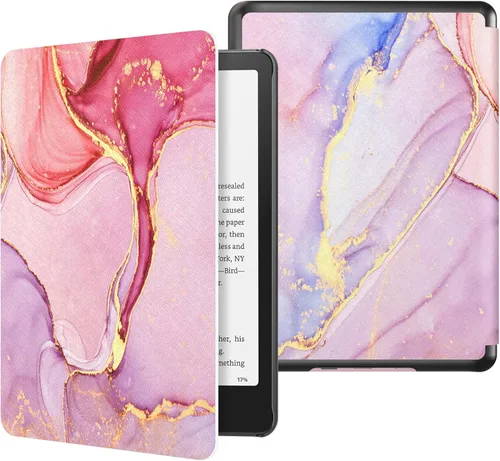 MoKo Funda para Kindle Paperwhite de 12ª generación 2024 de 7 pulgadas y Kindle Colorsoft Signature Edition 2024, funda protectora de poliuretano