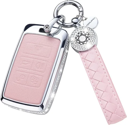 Miniatura 43 de Funda para Llave Honda con Llavero, Carcasa Protectora de Cuero Genuino Rosa con Cristales Compatible con Honda Accord Civic CRV Pilot Odyssey 2022