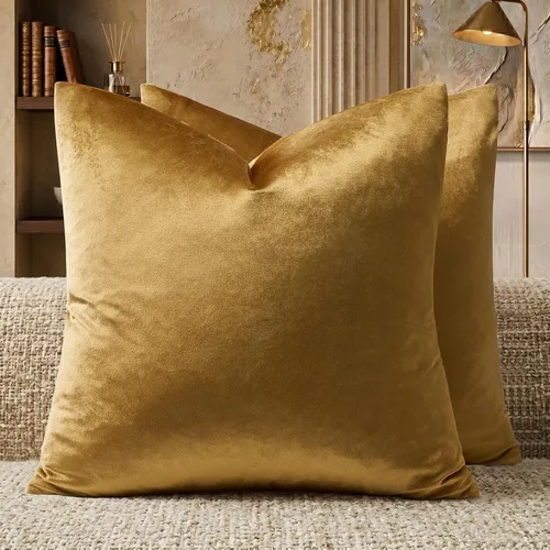 Miniatura 48 de Fundas de almohada GIGIZAZA decorativas de 20 x 20 pulgadas, juego de 2 fundas de almohada color taupe cuadradas para sofá, fundas de almohada Gris