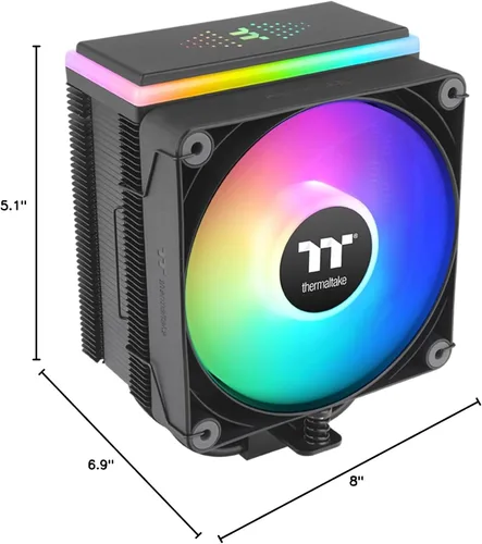 Miniatura 7 de Thermaltake Enfriador de CPU ASTRIA 400 ARGB, compatible con la última CPU Intel LGA 1851/1700 y AMD AM5, torre única, potencia de enfriamiento TDP