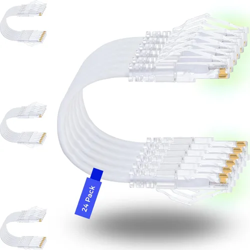 Miniatura 8 de Rapink Patch Cables Cat6/ Cat6a - Cable de conexión Ethernet Cat6 / Cat6a, compatible con 10G, cable de conexión Cat 6 sin enganches para panel