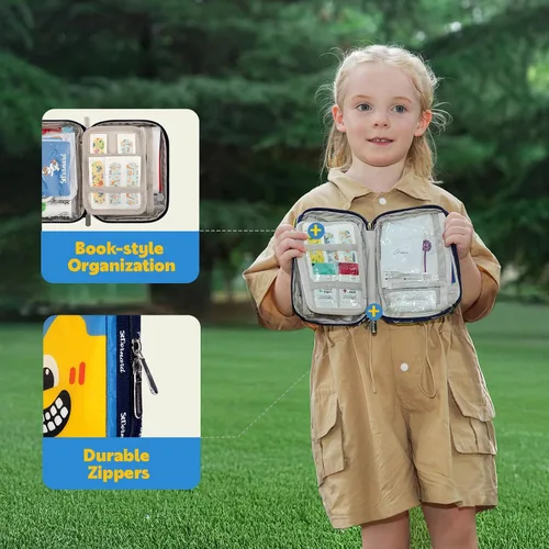 Miniatura 4 de Stbernard Pequeño kit de primeros auxilios para niños y adultos, kit médico con termómetro digital para el hogar, viajes, senderismo, mochila, 6.3 x