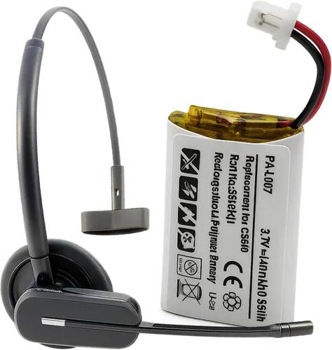 Batería de repuesto para auriculares inalámbricos Plantronics CS540 C054 para 86180-01, PL-86180-01 y 84479-01, batería recargable de polímero de