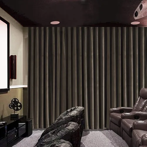 Miniatura 25 de cololeaf Panel de cortinas opacas de terciopelo con forro para cine en casa, cortina de ganchos planos para barra transversal o pista, 100 pulgadas