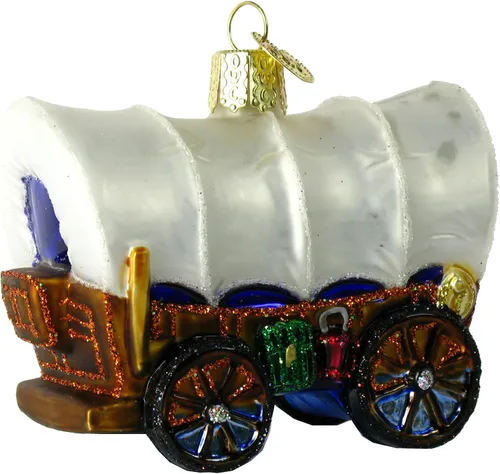 Miniatura 7 de Old World Christmas Adorno de cristal soplado de cencerro para árbol de Navidad, decoración navideña artesanal, colección occidental