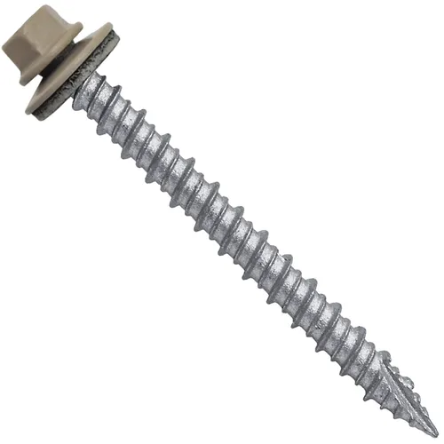 Miniatura 72 de Brite - Tornillos para techos de metal blanco (10 x 2 unidades), cabezal de arandela hexagonal, arranque automático/roscado, arandela EPDM, 3 x 250