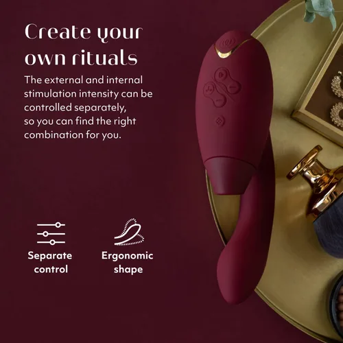 Miniatura 4 de Womanizer Duo 2 Vibrador de conejo succión de clítoris, juguete sexual vibrador de punto G, 14 niveles de intensidad y 10 modos de vibración