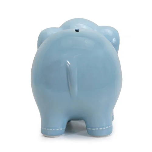 Miniatura 4 de Child to Cherish Alcancía de elefante cosido de cerámica, azul