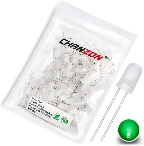 Miniatura 11 de CHANZON Paquete surtido de 60 luces LED de diodo de 0.197 in, lente redonda difusa DC 3V 20mA, lámpara de bombilla de iluminación surtida, variedad