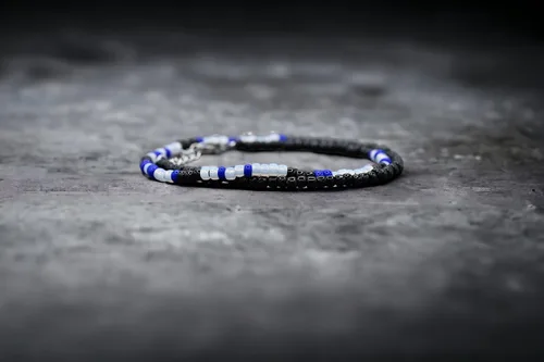 Miniatura 3 de Keep Her Safe Day And Night Morse Code Beaded Wrap Bracelet for Law Enforcement Mother, Unique Gift for Mom Wife Girlfriend Grandma Sister Best