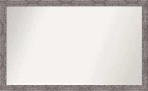 Miniatura 12 de Amanti Art Espejo de baño gris para sobre el fregadero, 31 x 48 pulgadas, espejo de tocador rectangular estrecho de color gris, marco de madera