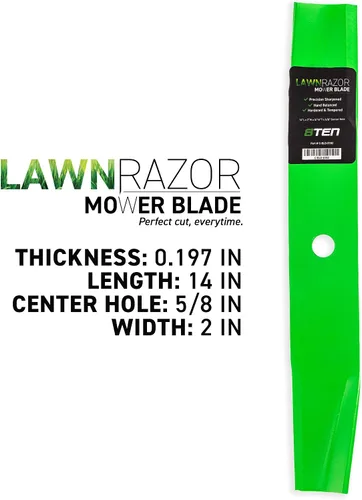 Miniatura 3 de 8TEN LawnRazor - Juego de cuchillas para Ariens Zoom 1740 Gravely Mini ZT 1540 40 pulgadas Decks 03498400 00173800 03498451 (elevación alta)