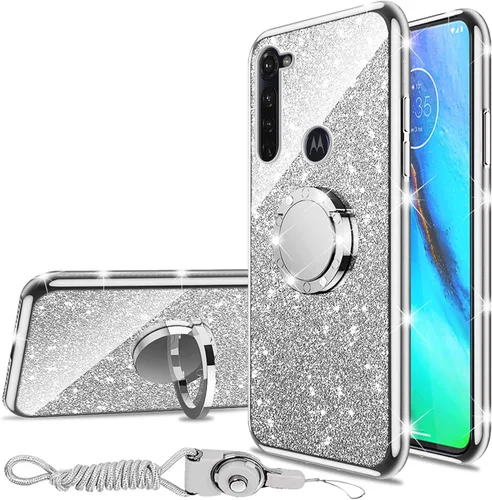 Miniatura 8 de Funda para Moto G Stylus (2020) Linda funda de silicona delgada de TPU de lujo con purpurina para Motorola G Stylus 2020 - Oro rosa