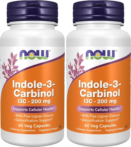 Miniatura 9 de NOW Foods Suplementos, Indole-3-Carbinol 200 mg con extracto de linaza de lignano, 60 cápsulas vegetales