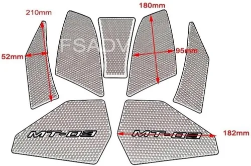 Miniatura 6 de Adhesivo antideslizante para depósito de combustible, agarre lateral de rodilla de gas para Yam & aha MT 03 MT-03 MT25 MT-25 2020 2021 2022