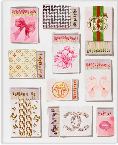 Miniatura 14 de Stupell Industries Glam - Lienzo decorativo para pared, diseño de botella de perfume dorado y rosa, fabricado con orgullo en Estados Unidos