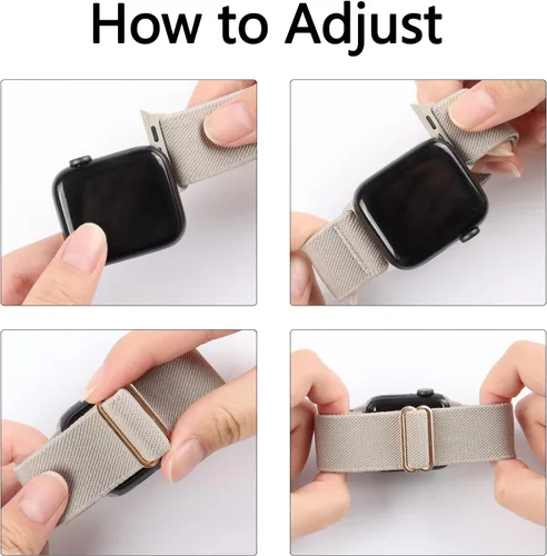 Miniatura 3 de Correa elástica de nailon compatible con Apple Watch de 38 mm, 40 mm, 41 mm, 42 mm, 44 mm, 45 mm, 46 mm, para mujeres y hombres, correa deportiva