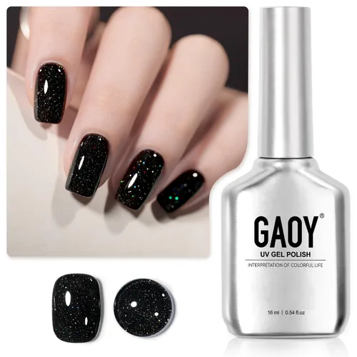 Miniatura 11 de GAOY Esmalte de uñas de gel brillante, 16ml de esmalte de gel con purpurina transparente, curado con luz UV para arte de uñas, bricolaje en casa