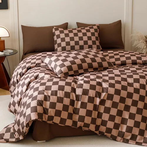 Miniatura 103 de CLOTHKNOW - Juego de edredón verde militar tamaño completo de 3 piezas, juego de ropa de cama verde oscuro, edredón suave con 2 fundas de almohada