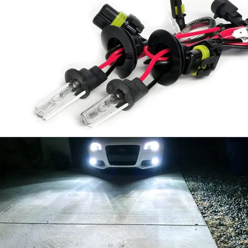 Miniatura 14 de Bombillas HID de xenón H1 AC de 35 W superbrillantes, lámpara de repuesto para faros delanteros, 10000 K, azul profundo, paquete de 2