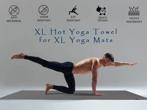 Miniatura 7 de Tatago Toalla para Esterilla de Yoga Caliente Antideslizante para Yoga Caliente (Esterillas de 72-84 pulgadas) Nuestra Toalla de Yoga Caliente Nube
