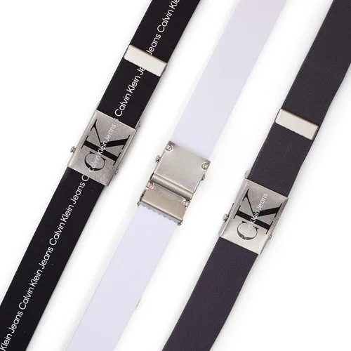 Miniatura 9 de Calvin Klein de los hombres ajustable Firma algodón belt-white