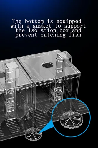 Miniatura 8 de Caja de criador de acuario, caja de criador de acuario de acrílico, cajas de alimentación de incubadora de aislamiento para criadero de peces