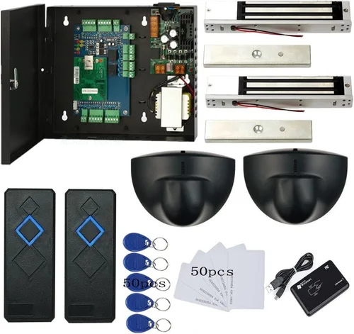 Miniatura 11 de Cerradura de huelga eléctrica completa TCP/IP red de control de acceso de una sola puerta Kits de sistema con fuente de alimentación de metal de 110