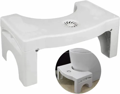 Taburete de inodoro plegable de 7 pulgadas, de plástico, antideslizante, plegable, taburete de baño para niños y adultos, taburete de ayuda para