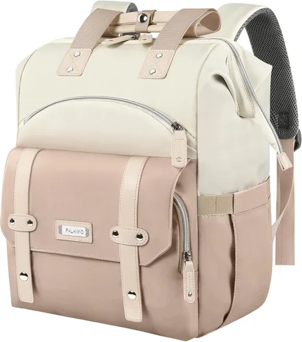 Miniatura 13 de Mochila para portátil para mujer, para trabajo de doctoras, profesoras, enfermeras, de 15.6 pulgadas, mochila universitaria de apertura amplia