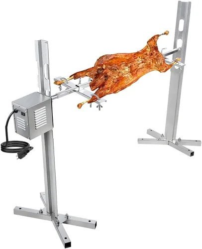 Kit de asador de parrilla para barbacoa de hasta 220 libras, asador de asador de cerdo, resistente, para asador de cerdo, cordero, al aire libre,
