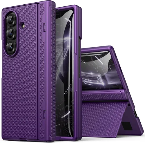 Miniatura 15 de BXYJY Funda para Samsung Galaxy Z Fold 7 con soporte, protector de pantalla frontal, protección de bisagra, delgada y resistente, cubierta dura