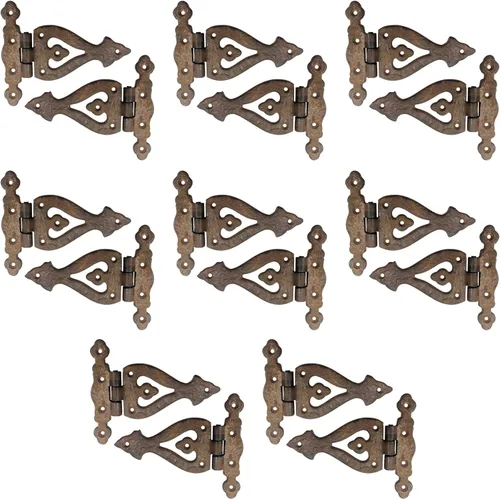 Miniatura 8 de Adonai Hardware Alleluia - Bisagras delanteras de hierro fundido antiguo (3.2 pulgadas x 10 unidades, negro mate) para puertas de granero, puertas