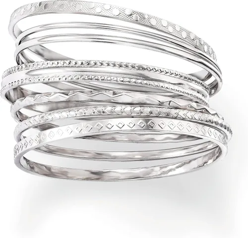 Miniatura 3 de Ross-Simons Italian Sterling Silver Jewelry Set 7 Assorted Texture Bangle Bracelets
