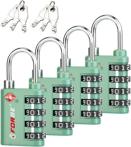 Miniatura 12 de Forge Doble apertura: cerradura con llave o combinación, cerradura aprobada por la TSA para equipaje, estuche pelícano, viajes, gimnasio, escuela