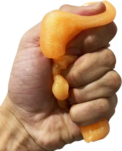 Miniatura 2 de Bald AF Reality Putty - Regalo de broma de hombre calvo para hombres, masa de estrés con purpurina naranja