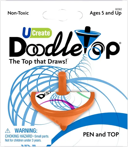 U-Create Doodletop Twister Kit con 1 bolígrafo y 1 parte superior, juego de dibujo, rotulador, parte superior giratoria en espiral de arte creativo