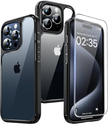 Miniatura 50 de TAURI Funda magnética 2 en 1 transparente para iPhone 14 Pro, compatible con Magsafe [no amarillenta] con protector de pantalla, protección de grado