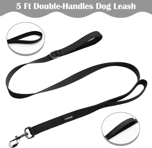 Miniatura 3 de Annchwool Arnés para perro sin tirones con clip frontal y asa de fácil control, arnés ajustable para el vientre y el pecho y correa para perros