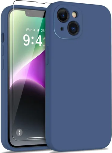 Miniatura 28 de DEENAKIN Funda compatible con iPhone 14 Plus con protector de pantalla, funda mejorada para cámara, goma de gel de silicona suave probada contra
