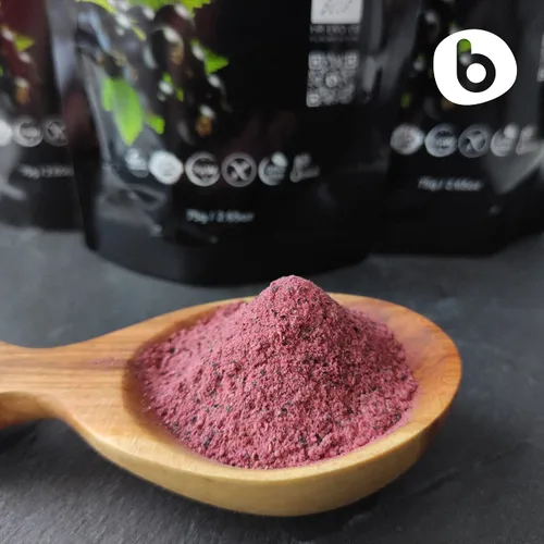 Miniatura 3 de Polvo orgánico de grosella negra de grosellas negras liofilizadas, rico en antocianinas y polifenoles, vitamina C a base de plantas, para batidos