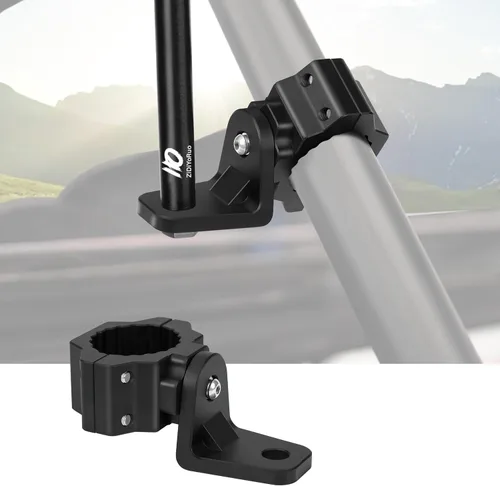 Miniatura 2 de ZIDIYORUO Soporte de luz de látigo UTV y soporte de barra de luz, abrazadera de aleación de aluminio resistente para jaula enrollable de 1.75 a 2